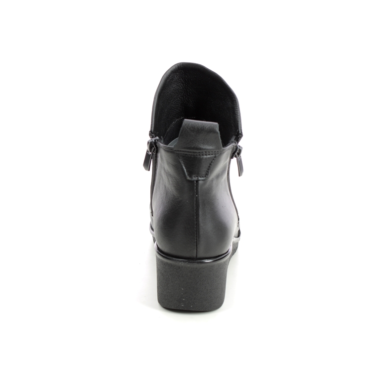 Lotus Cordelia Ceraso Black leather Womens Wedge Boots