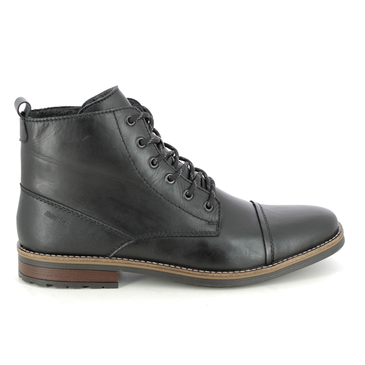 Rieker 33205-00 Black leather Mens boots