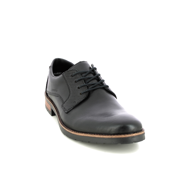 Rieker 14601-00 Black leather Mens formal shoes