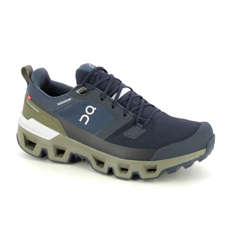 On Running Cloudwander Tex Navy Mens Walking Shoes 7398604-
