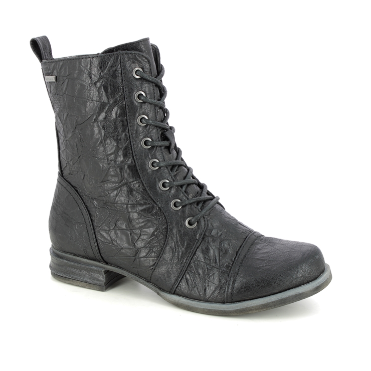 TEX HIGH ANKLE BOOTS BLACK LEATHER