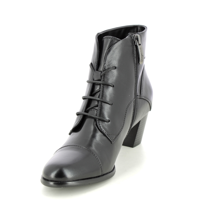 Regarde le Ciel Sonia 123 Lace Black leather Womens Lace Up Boots 0123-0003