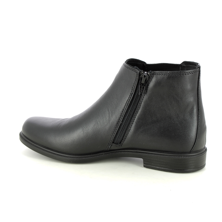 Hotter Tenby Zip Black leather Womens Chelsea Boots 2161-31