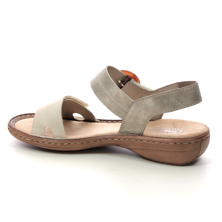 Rieker 608Z3-60 Beige Light Gold Womens Comfortable Sandals