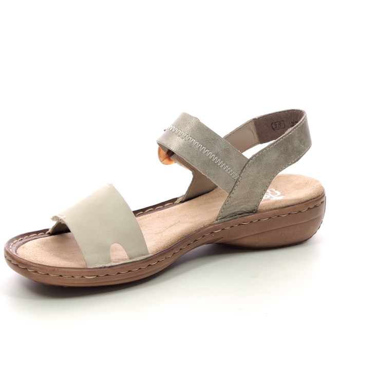 Rieker 608Z3-60 Beige Light Gold Womens Comfortable Sandals