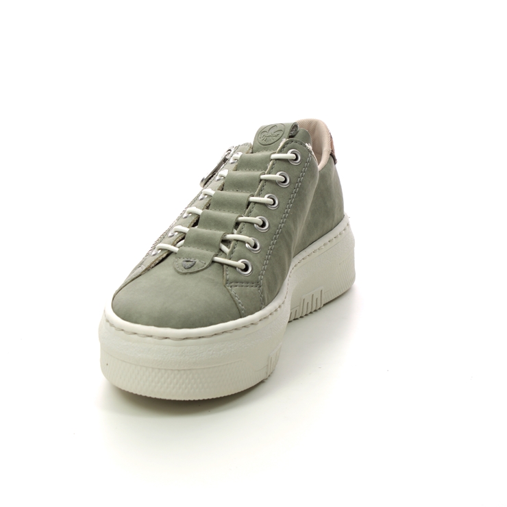 Rieker M1952-52 Sage green Womens trainers