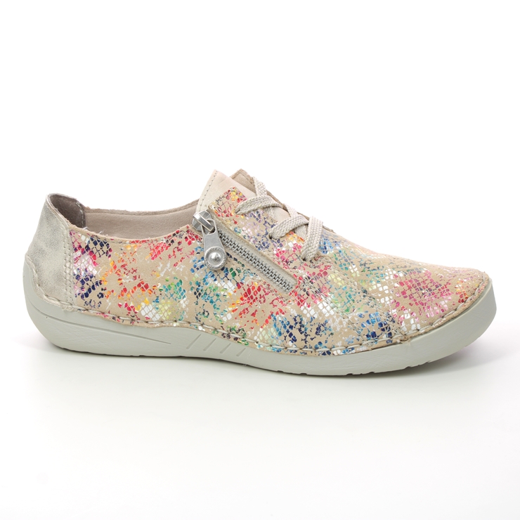 Rieker 52511-90 Floral print Womens lacing shoes