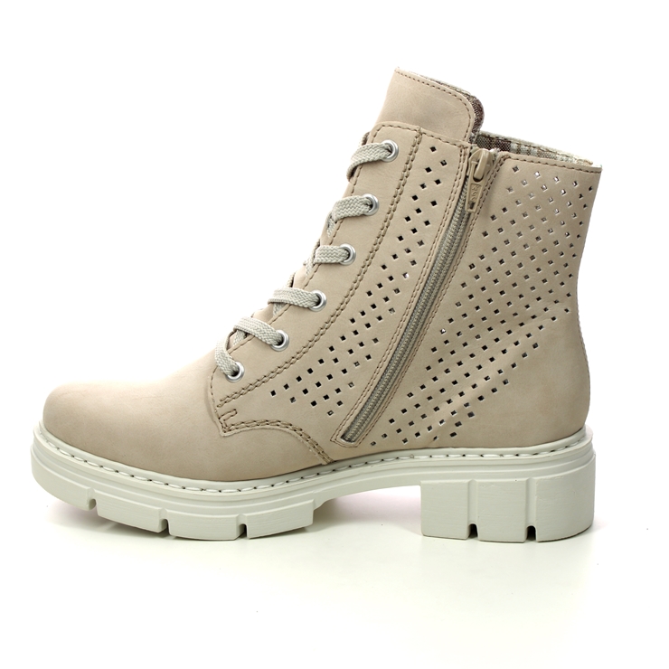 Rieker Y4540 62 Nude Womens Lace Up Boots