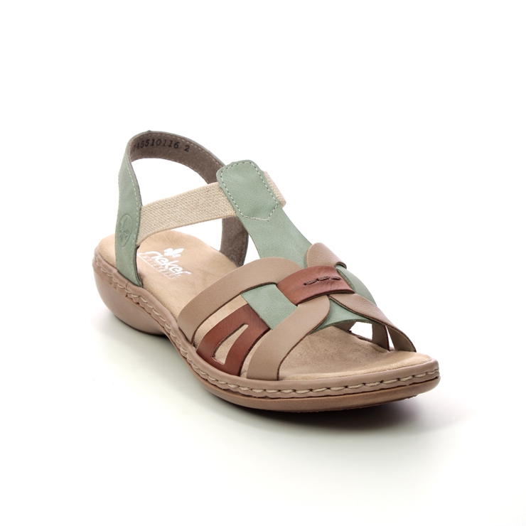 Rieker 65918-52 Green Womens Comfortable Sandals