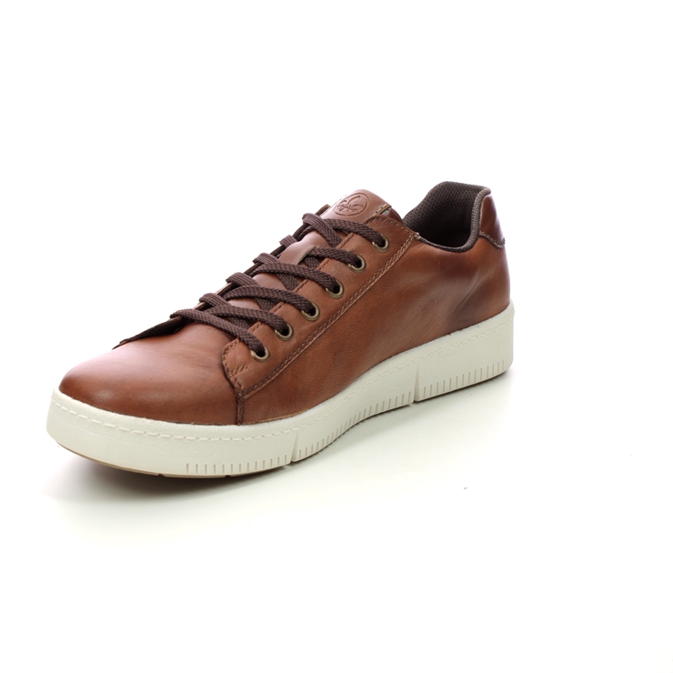 Rieker B7120 24 Tan Leather Mens Trainers 9182