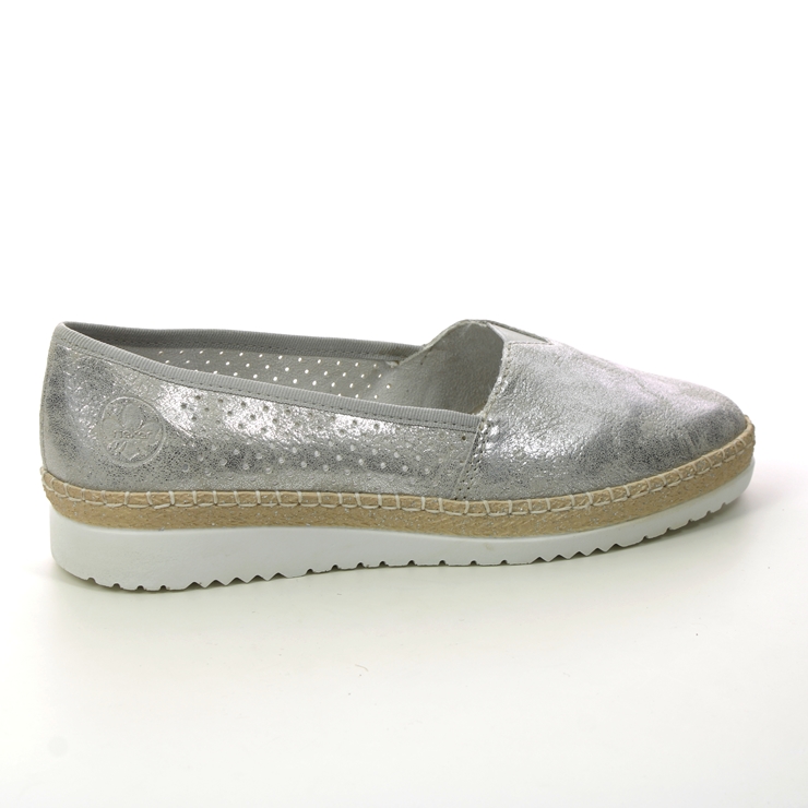 Rieker M9270-40 Silver Glitz Womens Espadrilles