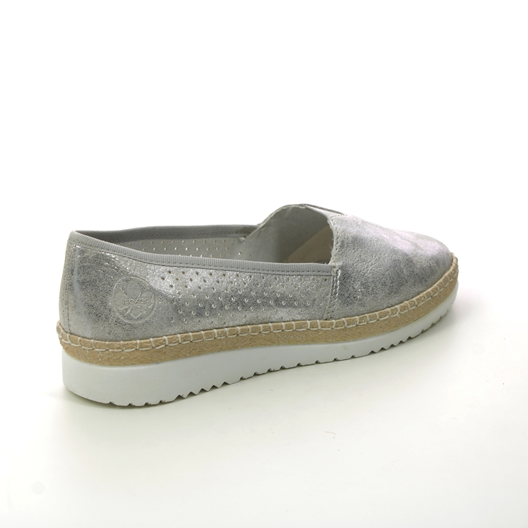 Rieker M9270-40 Silver Glitz Womens Espadrilles