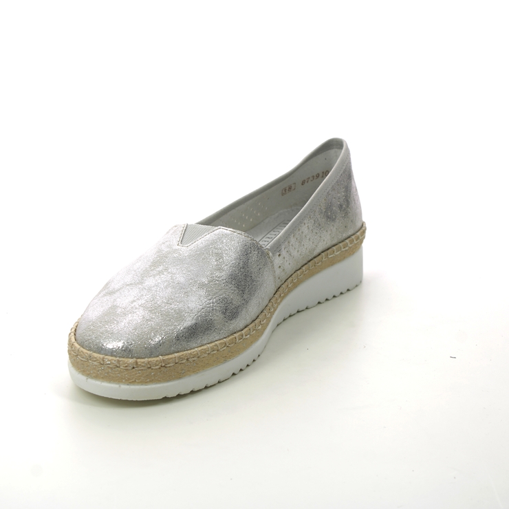 Rieker M9270-40 Silver Glitz Womens Espadrilles