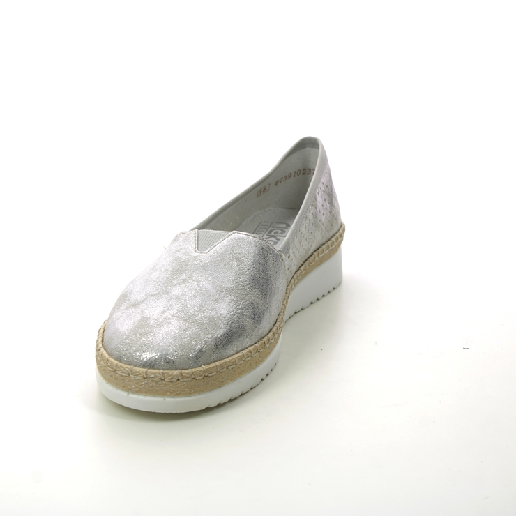 Rieker M9270-40 Silver Glitz Womens Espadrilles