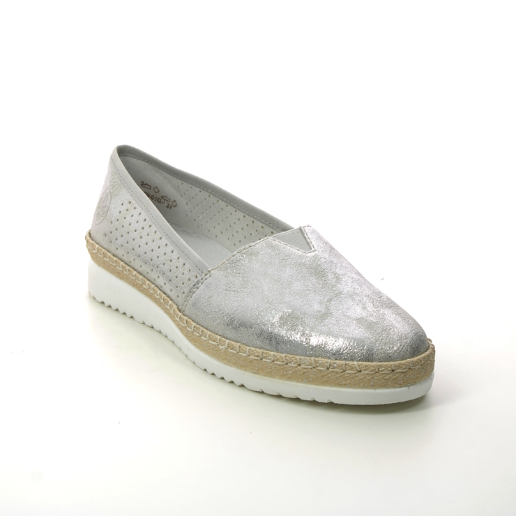 Rieker M9270-40 Silver Glitz Womens Espadrilles