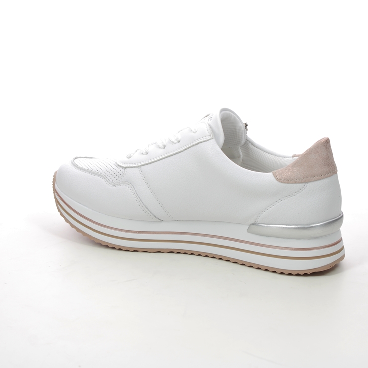 Remonte D1318-80 Range Zip Elle White Rose gold Womens trainers