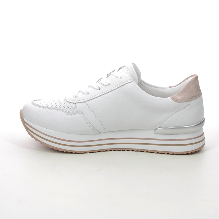 Remonte D1318-80 Range Zip Elle White Rose gold Womens trainers