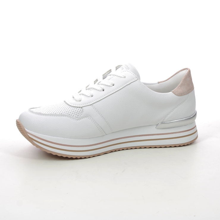 Remonte D1318-80 Range Zip Elle White Rose gold Womens trainers