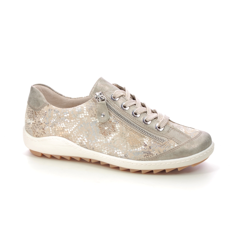 Remonte R1402-95 Zigzip 21 Light Gold Womens lacing shoes