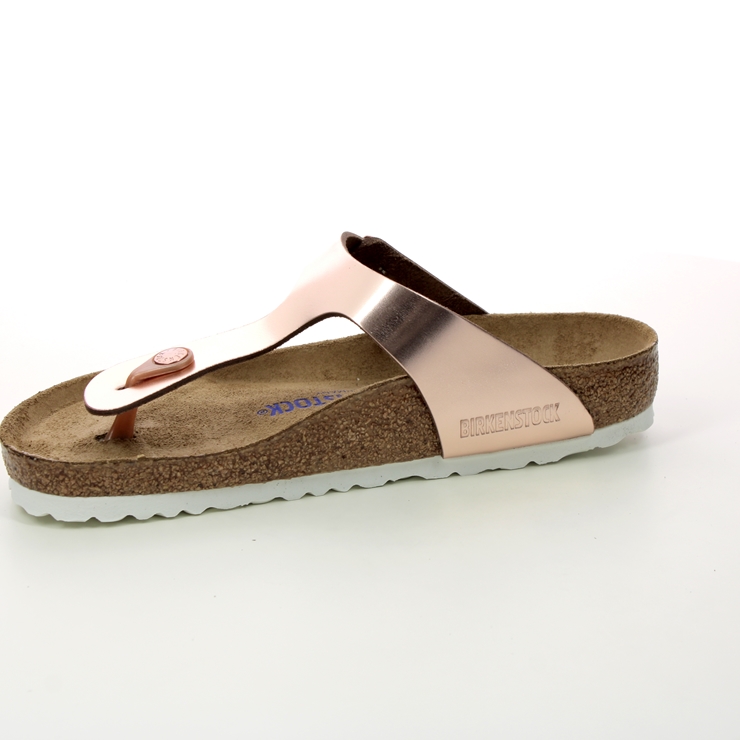 Birkenstock Gizeh Soft Footbed Rose gold Womens Toe Post Sandals 1005048