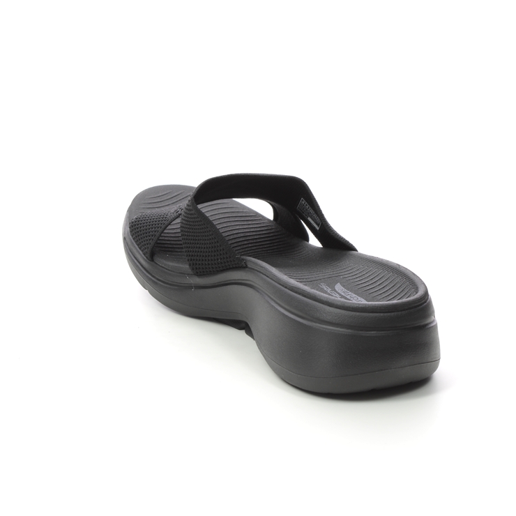 Skechers Arch Fit Worthy 140224 Bbk Black Slide Sandals