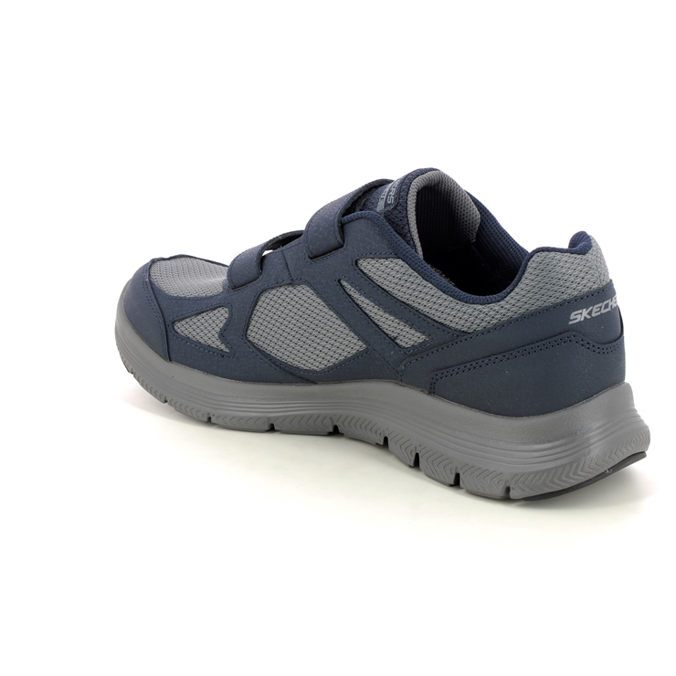 Skechers Flex Gurn Velcro NVCC Navy Charcoal Mens trainers 232578