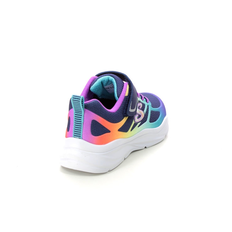 Skechers Power Jams NVMT Navy Kids girls trainers 303503L