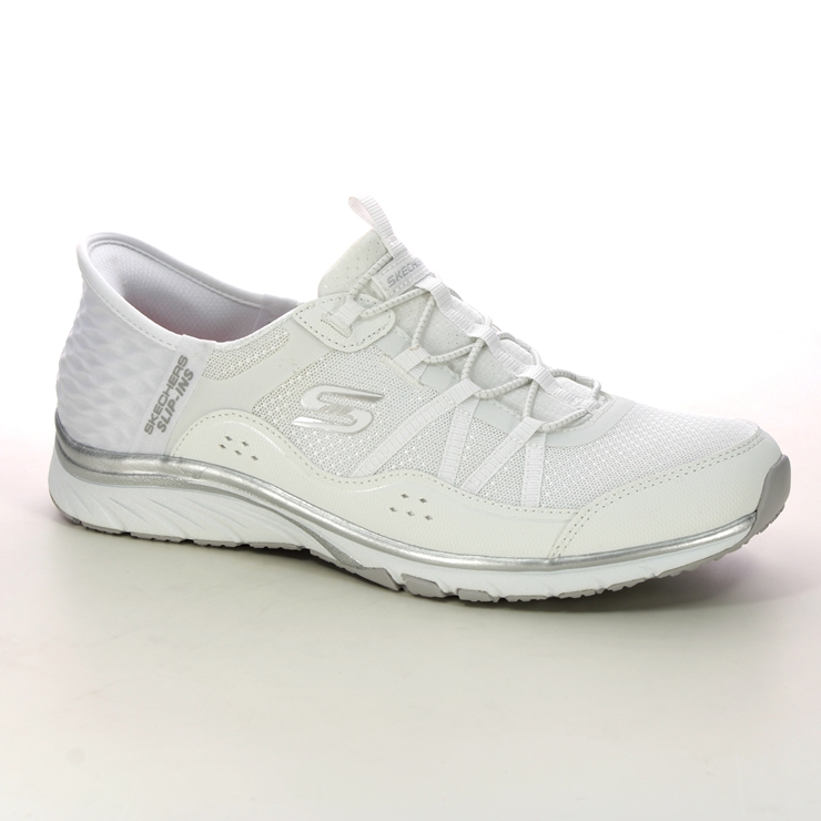 Skechers Slip Ins Gratis Sport WSL White silver Womens trainers 104288