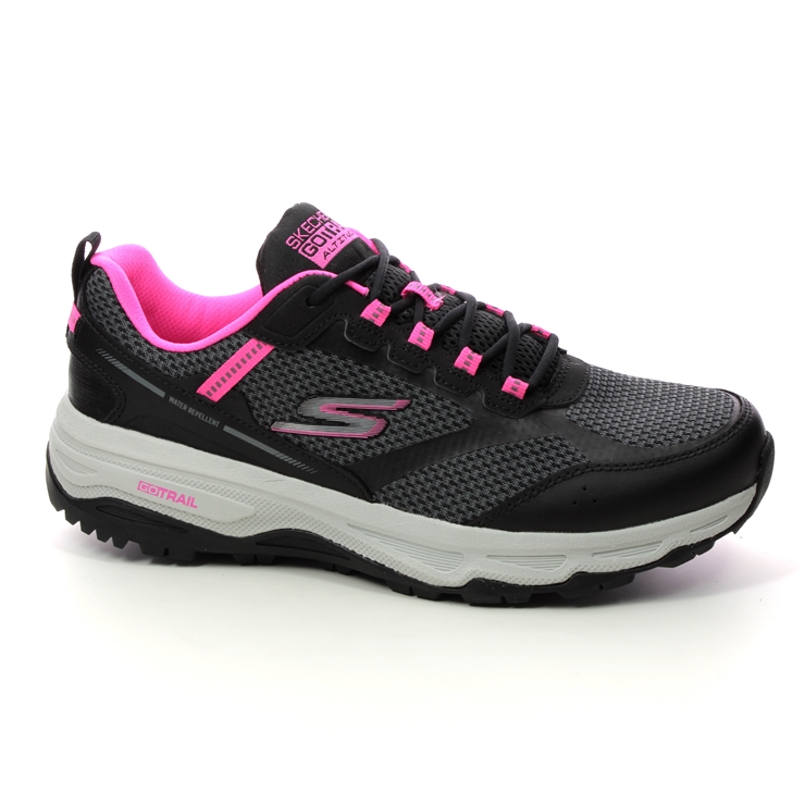 Skechers Go Run Trail BKPK Black pink Womens trainers 128200