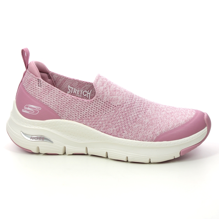 Skechers Arch Fit Slip On MVE Mauve Womens trainers 149563