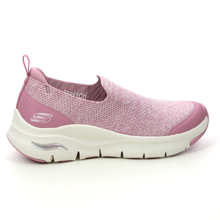 Skechers Arch Fit Slip On MVE Mauve Womens trainers 149563