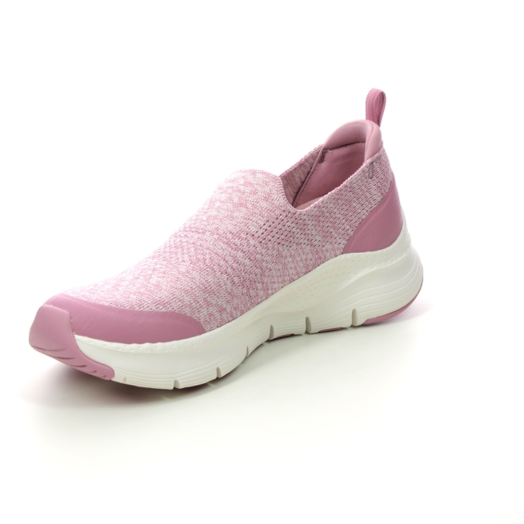 Skechers Arch Fit Slip On MVE Mauve Womens trainers 149563