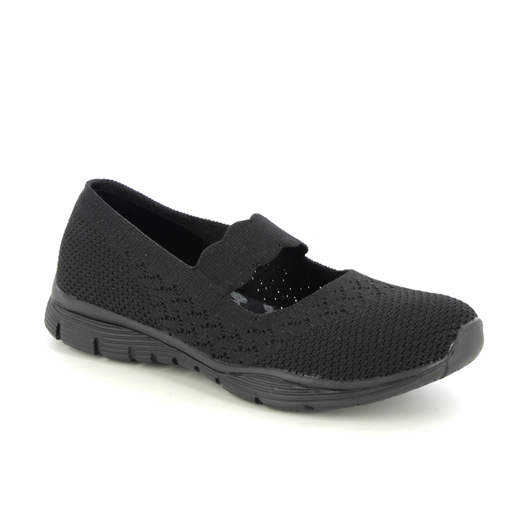 Skechers Seager Power BBK Black Womens Mary Jane Shoes 49622