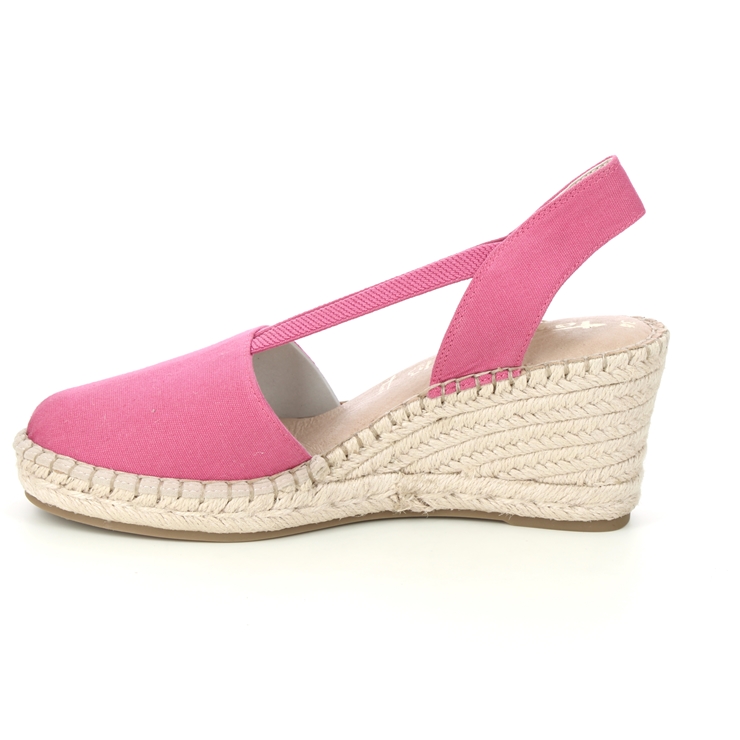 Tamaris Tremp Wedge Raspberry pink Womens Espadrilles 29603-20-505