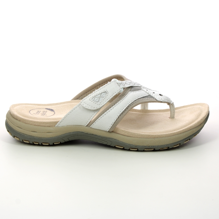 Earth Spirit Juliet 01 WHITE LEATHER Womens Toe Post Sandals 40515