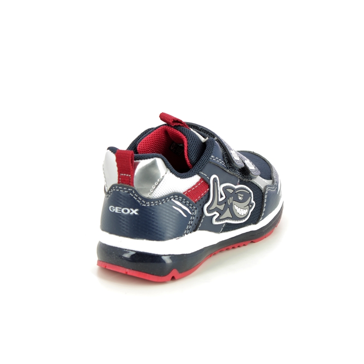 Geox Todo Shark 2v Navy Red Kids Trainers B2584A-C0735