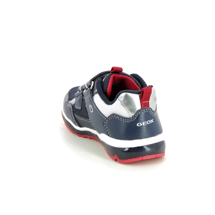 Geox Todo Shark 2v Navy Red Kids Trainers B2584A-C0735