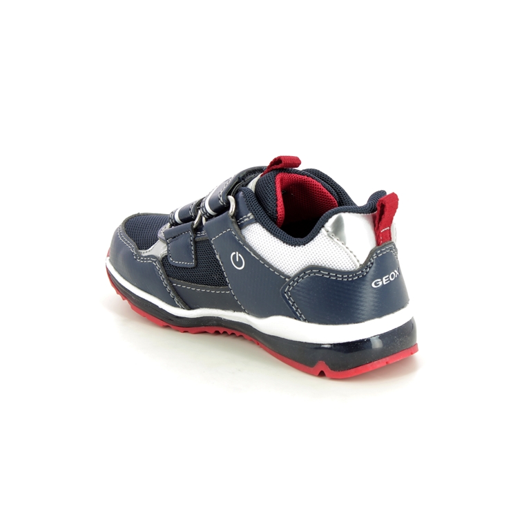 Geox Todo Shark 2v Navy Red Kids Trainers B2584A-C0735