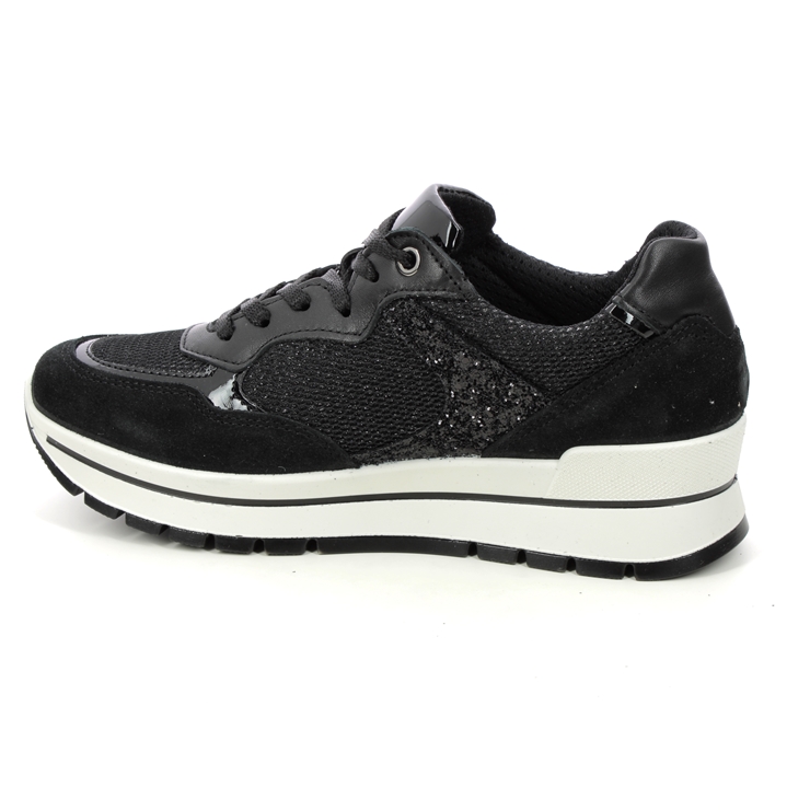 IMAC Anika Flatform Black Glitz Womens trainers 6500-7000011