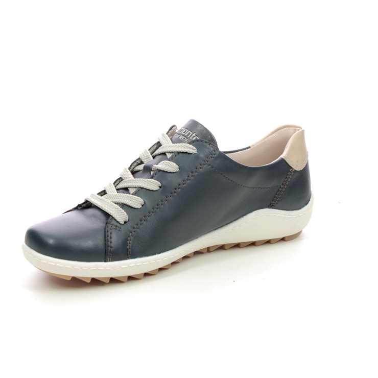 Remonte R1432-14 Zigzip 1 Navy leather Womens lacing shoes