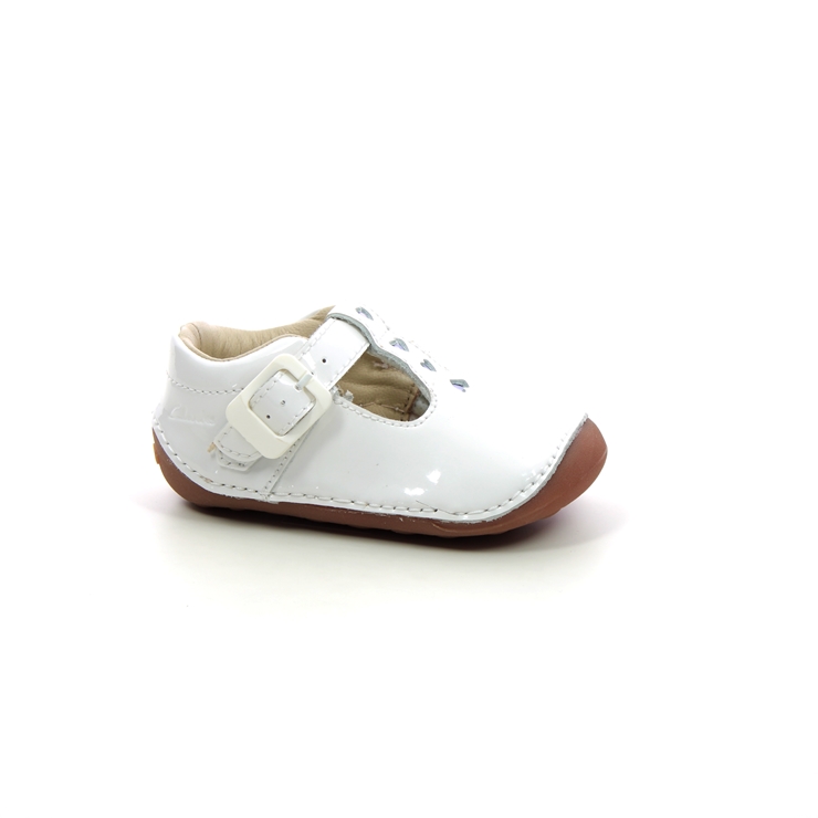 Clarks childrens shop white shoes