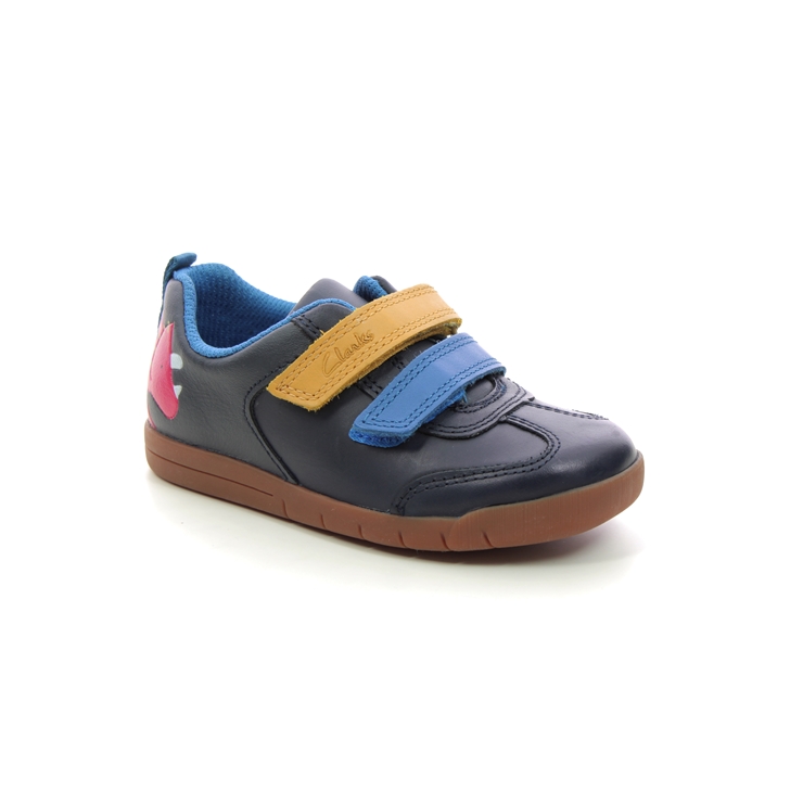 Clarks Den Play T Navy Boys Toddler Shoes