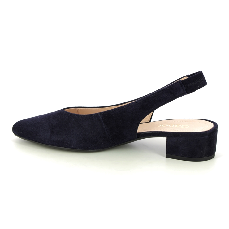 Gabor Mack Navy suede Womens Slingback Shoes 21.520.16