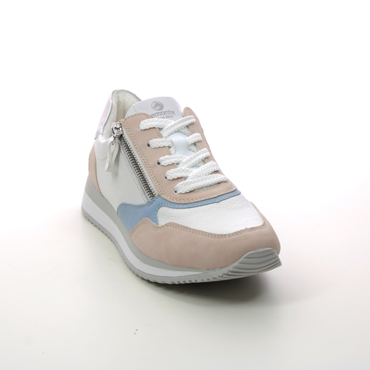 Remonte D0H01-80 Vapod Zip White Blue Pink Womens trainers