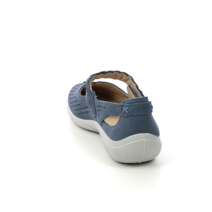 Hotter Quake 2 Eee Blue nubuck Womens Mary Jane Shoes 11720-72