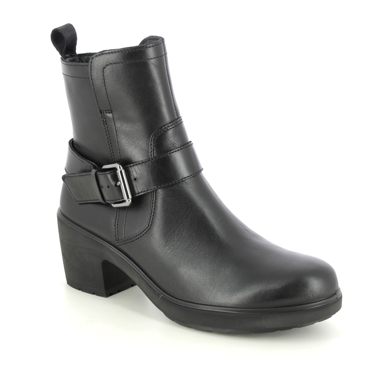 ECCO Zurich Tex Metropole Black leather Womens ankle boots 222203 
