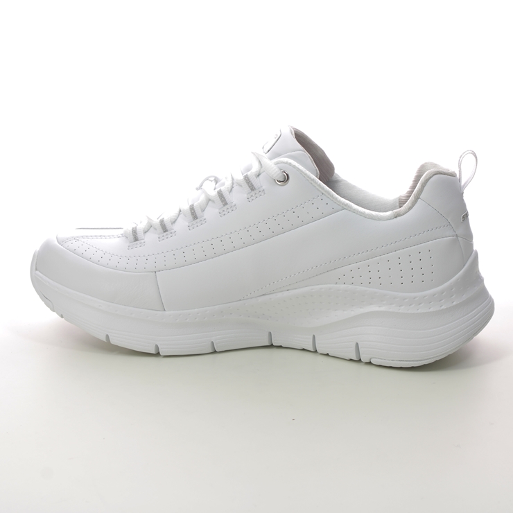 Skechers Synergy Arch Fit Wide WSL White silver Womens trainers 149146W