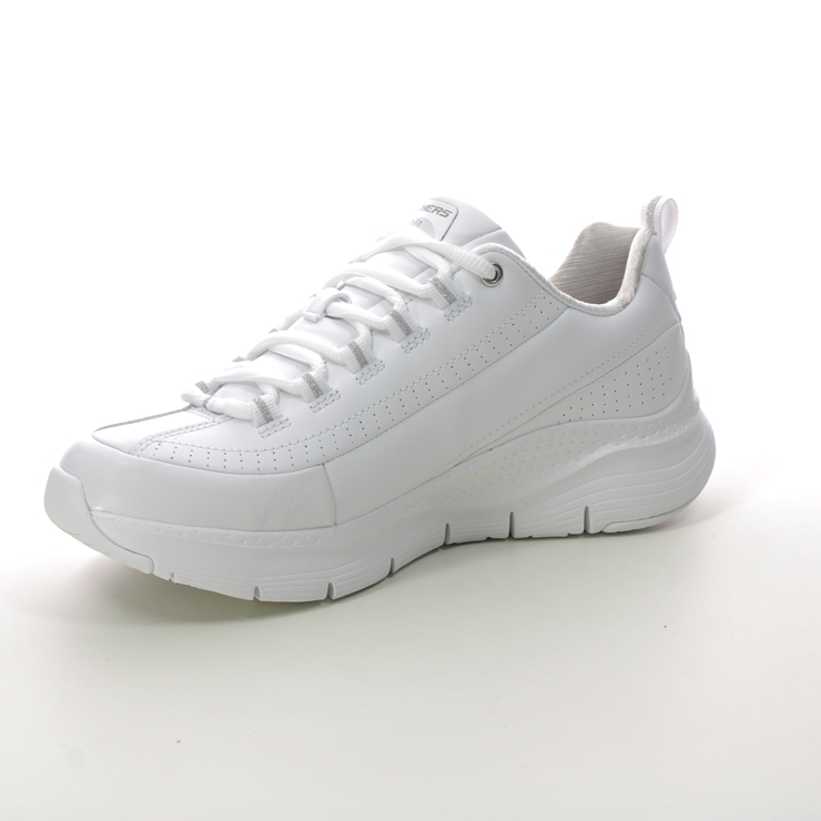 Skechers Synergy Arch Fit Wide WSL White silver Womens trainers 149146W