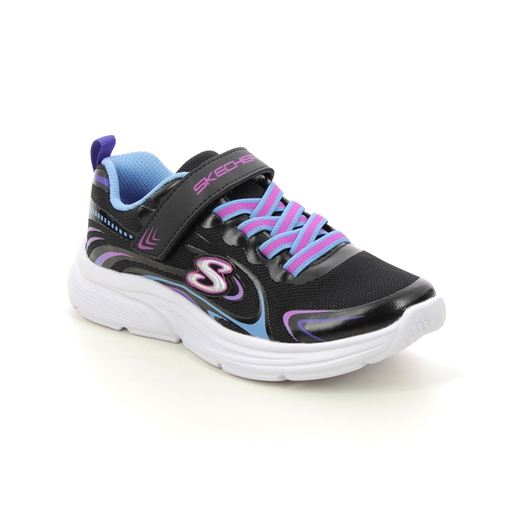 Sketchers girls hot sale black