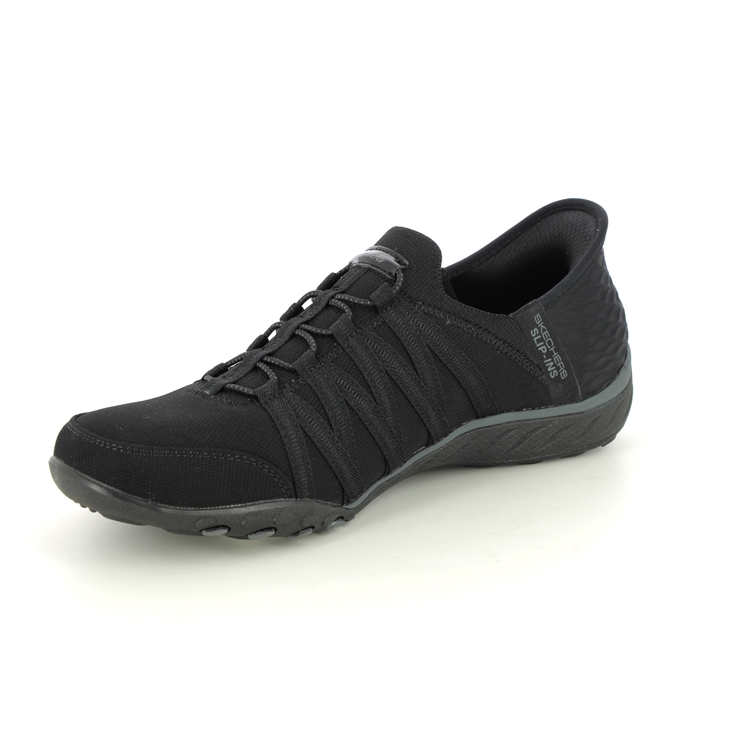 Skechers Slip Ins Breathe Easy BBK Black Womens lacing shoes 100593